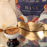 Rasa Magnificent Mushrooms – Organic Extra Potent Mushroom Extract Powder: Reishi, Turkey Tail, Cordyceps, Lion’s Mane, Tremella, and Poria for Immunity & Focus Support (1 oz. / 30 Servings)
