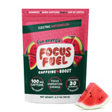 FocusFuel Energy Chews - Focus + Energy Gummies, 100mg Caffeine per 2 Gummies, includes B12, Magnesium, Electrolytes, All-Natural Ingredients (Watermelon - 30 Chews, 3.17oz)