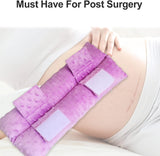 Hysterectomy Pillow Abdominal Post Surgery Pillows with Pocket Comfort for Ice Heat Packs Tummy Tuck Belly Incision Recovery Seatbelt Gifts Women Patients (Lavender)