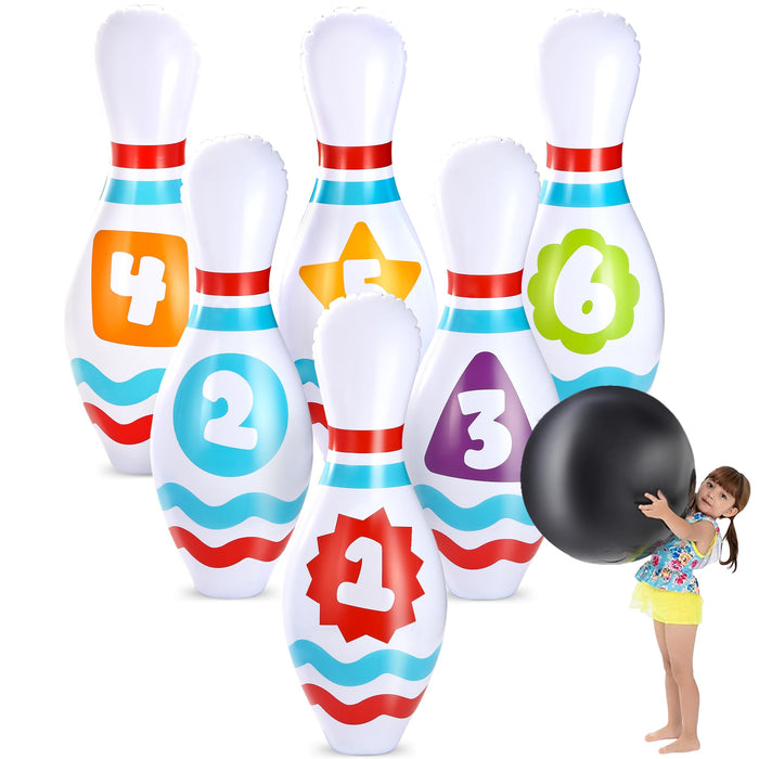 JOYIN Giant Inflatable Bowling Set for Kids and Adults, Christmas Birthday Party Games, Kids Education Motor Skills Toys