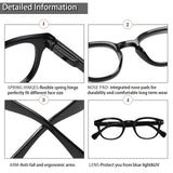 Kerecsen Reading Glasses 6 Pack Great Value Quality Readers Spring Hinge Color Glasses (6 colors mixed, 1.5, diopters)