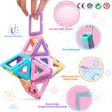 DUMMA Magnetic Tiles Toys for 3 4 5 6 7 8+ Year Old Boys Girls Upgrade Macaron Castle Blocks Building Set for Toddlers STEM Creativity/Educational Toys for Kids Age 3-6 Christmas Birthday Gifts