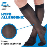 Made in USA - Sheer Compression Socks for Women 15-20 mmHg Support Stockings