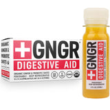 +GNGR Digestive Aid Organic Ginger Shots with Probiotics, Gut Health, Liver Cleanse, Bloating Relief, Detox Immunity Shots with Ginger Juice, Turmeric Root, Black Pepper. USDA (2 Oz, Pack of 12)