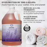 Carolina Lavender Castile Soap Liquid – Skin-Softening Olive Oil Soap Organic Body Wash – Pure Castile Soap Lavender Liquid Soap – Vegan Castille Soap Liquid (Lavender, 1 gallon)