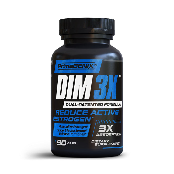 PrimeGENIX DIM 3X 200mg Supplement | Dim Estrogen Blocker for Men & Aromatase Inhibitor | Men’s Hormone Balance & Fitness Booster Supplement | 90 Capsules