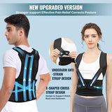 Fit Geno Upgraded Posture Corrector for Men and Women: Breathable Full Back Support Brace for Neck Shoulder Upper Middle Lower Back Pain - Comfortable Scoliosis Hunchback Corrections (Large/X-Large)