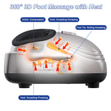 Foot Massager Machine, Deep Kneading Shiatsu Feet Massager with Heat, Roller and Timer, Foot Massager for Plantar Fasciitis, Neuropathy, Circulation and Pain Relief, Gifts for Women Men, up to Size 12