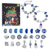 Advent Calendar 2024 Girls, 24 Days Christmas Countdown Calendars for Kids Teens with 2 sets DIY Charms Beads Bracelets, Royal Blue Jewelry Making Christmas Advent Calendar for Teenage Girls