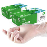 Dr.GreenPanda Medium 200pcs Great Value Pack Clear Vinyl Disposable Gloves Food Safe Food Service Food Prep Food Handling Cooking Cleaning Multipurpose Light Work Latex Free Powder Free Non-Sterile