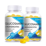 COWCOM (2Pack) Glucosamine Chondroitin Gummies with MSM Elderberry,Sugar Free,Joint Health Support,Flexibility,Antioxidant Immune Support Supplement Gummy for Adults Men Women.