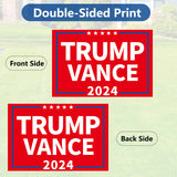 Probsin Trump Vance 2024 Yard Sign Double Sided 16" x 24" President Trump Vice President Vance MAGA Signs Voted for Trump Vance Outdoor Decorations for Lawn, Garden, Window, Party Supplies (Red)