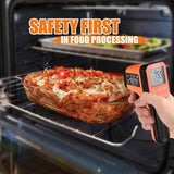 SURLABA High Temp Thermometer Gun, Laser Thermometer Gun -58℉~2912℉(-50℃ ~ 1600℃), 30:1 Industrial Laser Thermometer Gun, Non-Contact Thermometer for Pizza ovens, Kiln, Forge (NOT for Human)