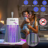 Bug Zapper Indoor Outdoor Portable Mosquito Zapper Electric Bug Killer with USB Rechargeable Bug Zapper with Security Grid and Brush Mosquito Trap Mosquito Killer for Home,Yard,Camping
