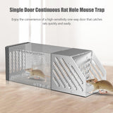 Humane Mouse Trap, [2024 New] Single Door Continuous Rat Hole Mouse Trap, Combined Automatic Continuous Rat Traps Cage, Easy to Set Mice Catcher for Indoor and Outdoor, Sensitive Pedal Rat Trap (2pcs)