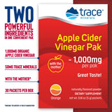 Trace Minerals | Apple Cider Vinegar Pak | Natural Dietary Supplement to Support Normal Digestion | Orange Flavor | 30 Powder Packets