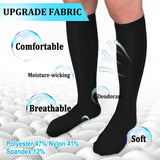 30-40mmHg Medical Graduated Compression Socks for Women&Men Circulation-Compression Stockings-Knee High Socks for Support,Hiking,Running(2 Pack Black,L-XL)