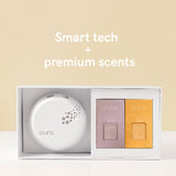 Pura - Smart Home Fragrance Device Starter Set V3 - Scent Diffuser for Homes, Bedrooms & Living Rooms - Includes Fragrance Aroma Diffuser & Two Fragrances - Lavender Fields and Yuzu Citron