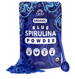 Organic Blue Spirulina Powder - 100% Natural Powdered Blue-Green Algae, No Fishy Smell, Nutrient-Dense Superfood, High Protein, USDA Organic, Non-GMO, Vegan, Make Colorful Food Creations - 30g