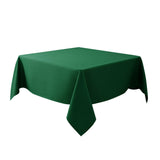 Biscaynebay Textured Fabric Christmas Square Table Cloth 70x70 Inch, Hunter Green Water Resistant Tablecloths for Dining, Kitchen, Wedding and Parties etc. Machine Washable