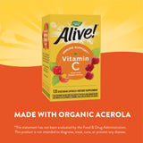 Nature's Way Alive! Vitamin C Supplement with Organic Acerola, Immune Support*, 120 Capsules