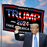 Trump 2024 Flags 3x5 Outdoor Made in USA-Double Sided 3 Ply Heavy Duty Take America Back Trump 2024 Flags Banner for Outside with 2 Brass Grommets UV protection Fade Resistant for Indoor Outdoor