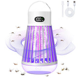 Bug Zapper Indoor Outdoor Mosquito Zapper, Rechargeable Fly Zapper Mosquito Killer Lamp with Storage Box, Waterproof 2000V Bug Light Trap Indoor for Home Kitchen Backyard Garden Camping Patio - White