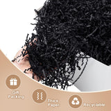 Wowxyz 1 LB Crinkle Cut Paper Shred Black Crinkle Paper Shredded Paper for Gift Baskets - Gift Box Filler - Confetti Paper Shreds Stuffing for Birthday, Holiday Gift Packaging Wrapping