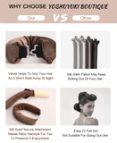 Satin Heatless Hair Curler to Sleep Heatless Curls Overnight Blowout Rods Headband No Heat Curlers Curling Set, Jumbo Rods Foam Hair Rollers for Fine Thin Hair Big Curls Styling Tools Brown