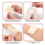 FRESINIDER Silicone Foam Dressing with Adhesive Border – Wound Dressing Bandage – Silicone Foam Pad – Pack of 10 – 5 x 5 Inches Large Waterproof Bandages – Self Adhesive Wound Care and Dressings