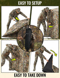 TIDEWE Hunting Blind See Through with Carrying Bag, 2-3 Person Pop Up Ground Blinds 270 Degree, Portable Resilient Hunting Tent for Deer & Turkey Hunting (Camouflage)