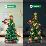 Advent Calendar 2024 Christmas Tree Building Toy Set with LED Light, Christmas Countdown Calendar Building Block 1100+PCS Set 24 Days Surprise Boxes Creative Gifts for Adults Teens Girls Ages 6+