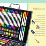 Darnassus 132-Piece Art Set, Deluxe Professional Color Set, Creating Gift Box, Art Set Crafts Drawing Painting Christmas Kit for Kids and Adult, Girls Boys