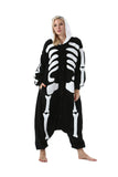 Skeleton Onesie Cosplay Halloween Costume Christmas Pajamas Unisex Adult Jumpsuit Animal Large