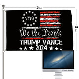 Probsin Trump Vance 2024 Flag 3x5 Ft We the People 1776 America Flag Make America Great Again Banner Party Supplies Yard Sign Home Decor Hanging Poster for College Room Man Cave Welcome Photo Backdrop