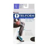 Truform Compression Socks, 20-30 mmHg, Men's Dress Socks, Thigh High Over Knee Length, Black, Large