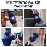 AiricePac XXL Ice Pack Wrap Around Entire Knee After Surgery, Reusable Gel Large Ice Pack for Knee Injuries, Pain Relief, Swelling, Knee Surgery, Sports Injuries, 1 Pack Blue