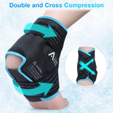 Atsuwell Ankle Ice Pack Wrap 2 Packs, Reusable Gel Ice Pack for Foot Ankle Heel, Cold Compress Therapy for Pain Relief, Injuries, Achilles Tendonitis, Swelling, Sprained Ankles and Heels