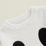 Afunbaby Baby Girl Boy Knit Sweater Blouse Pullover Sweatshirt Warm Crewneck Long Sleeve Tops for Infant Toddler (White Halloween Ghost, 6-9 Months)