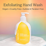 Nectar Life Hand Wash 14oz, Exfoliating and Moisturizing Hand Soap with Volcanic Pumice, Jojoba Oil & Shea Butter, Lemon Scent