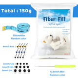 Jmuiiu 150g Polyester Fill, Premium Polyester Fiberfill, Recycled Polyester Fiber, High Resilience Stuffing Fluff Fiberfill for Pillow Filling, Christmas Dolls DIY, and Home Decors Projects