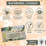 Wavertree & London Frangipani Gardenia Scented Natural Soap (2 Bars), 7oz Moisturizing French Triple Milled Soap Bars enriched with shea butter - Pure Plant Oil Bath & Body Soap for All Skin Types