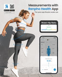 RENPHO Body Measuring Tape, Smart Tape Measure for Weight Loss, Bluetooth Tape with App, Retractable Tape for Measuring Waist, Hip, Bust, Arms, Muscle Gain, Fitness Equipment, 60in /150cm, White