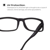 Readerest Blue Light Blocking Reading Glasses, UV Protection, Blue Blockers Glasses for Men (3.0 Correction)