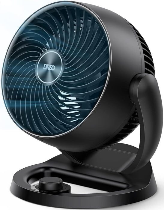 DREO Fan for Bedroom, 12 Inches, 70ft Powerful Airflow, 25db Quiet Table Air Circulator Fans for Whole Room, 120° Adjustable Tilt, 3 Speeds, Desktop Fan for Home, Office, Kitchen