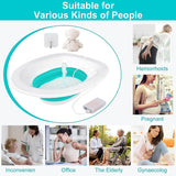 Electric Sitz Bath, Sitz Bath for Hemorrhoids, Sitz Bath for Toilet Seat, Sitz Bath for Postpartum Care, Sits Bath Kit for Women, Automatic Flushing, Foldable, Fits Universal Toilet