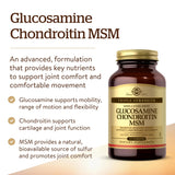 Solgar Triple Strength Glucosamine Chondroitin MSM, 60 Tablets - Promotes Healthy Joints, Supports Comfortable Movement - Shellfish Free - Gluten Free, Dairy Free - 30 Servings