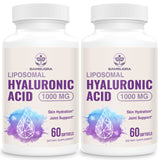 Sambugra Liposomal Hyaluronic Acid Supplements, Hyaluronic Acid Capsules with 1000mg Hyaluronic Acid, Dietary Supplement Support Skin Hydration and Joint Lubrication, 960 Capsules（Pack of 16）