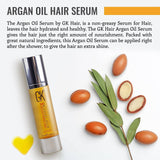 GK HAIR Global Keratin 100% Organic Argan Oil Anti Frizz Hair Serum Pack of 2 (1.69 Fl Oz/50ml) Styling Smoothing Strengthening Hydrating & Nourishing Heat Protection Shine For Frizzy Dry Damaged Hair