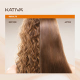 Kativa Brazilian Straightening Kit, 12 Weeks of Home Use Professional Straightening, with Organic Argan Oil, Shea Butter, Keratin & Amino Acids, for Straighter, Softer and Shinier Hair, All Hair Types